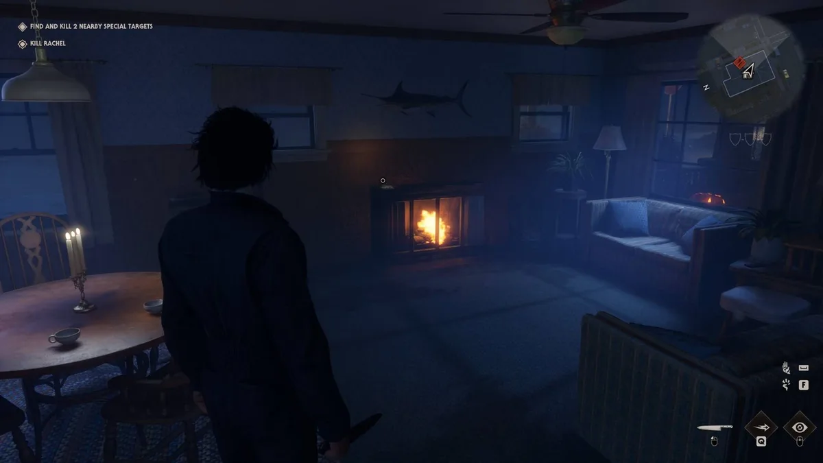 Loomis Log 3 on the fireplace inside the house in Halloween The Game