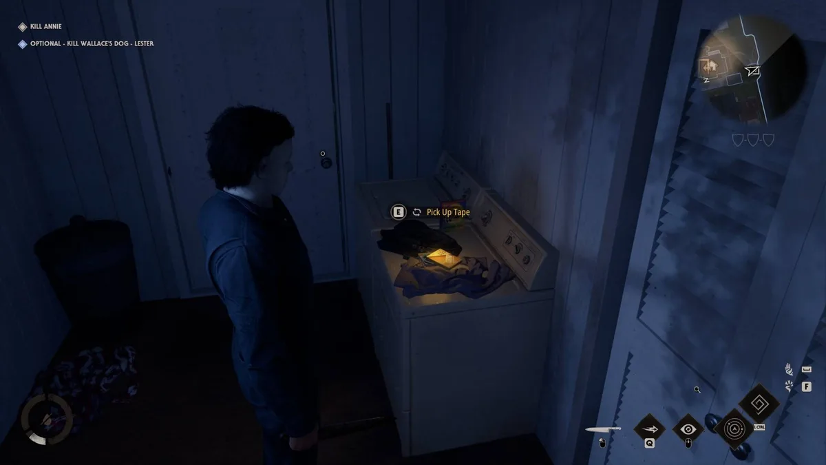 Loomis Log 7 on the washing machine in Halloween The Game