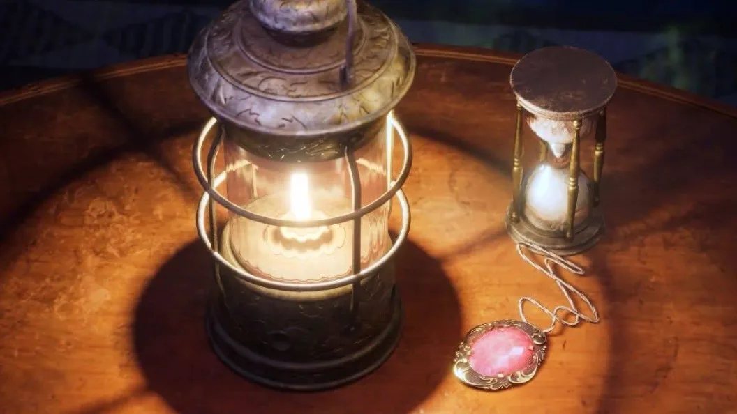 The Lantern and Hourglass epic items on a table in Halloween The Game