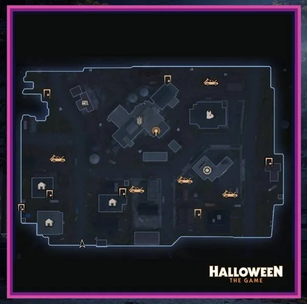 The Orange Grove estate map overview in Halloween The Game