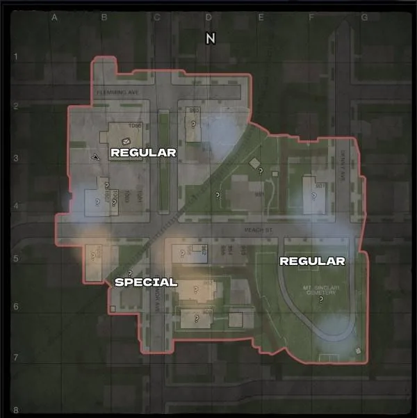 The in-game map showing civilian markers in Halloween The Game